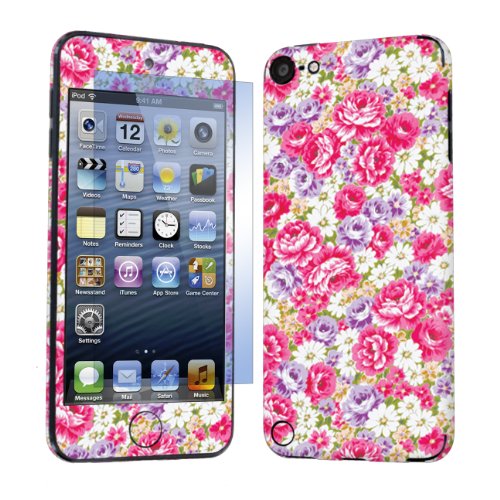 

Apple iPod Touch 5 ( 5th Generation ) Decal Sticker Vinyl Skin + Screen Protector By SkinGuardz - Muti Pink Floral