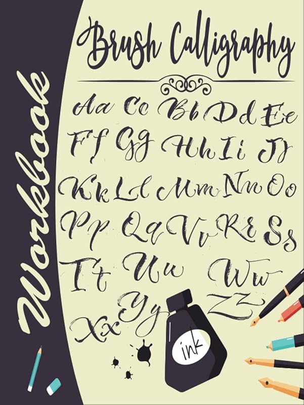 Brush Calligraphy Workbook: Hardcover Cursive Handwriting Practice Paper by Puff Ink Publishing