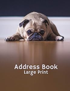 Address Book Large Print: Dog Cover, Record Birthday, Phone Number, Address, Email & Important Notes : Size (8.5x11) by LargeBook Studio