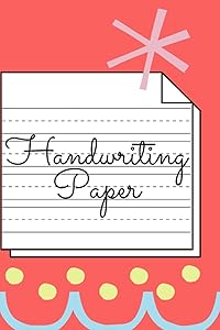 Handwriting paper-handwriting practice worksheets-6x9 in-100 papers by Zah Kadouj