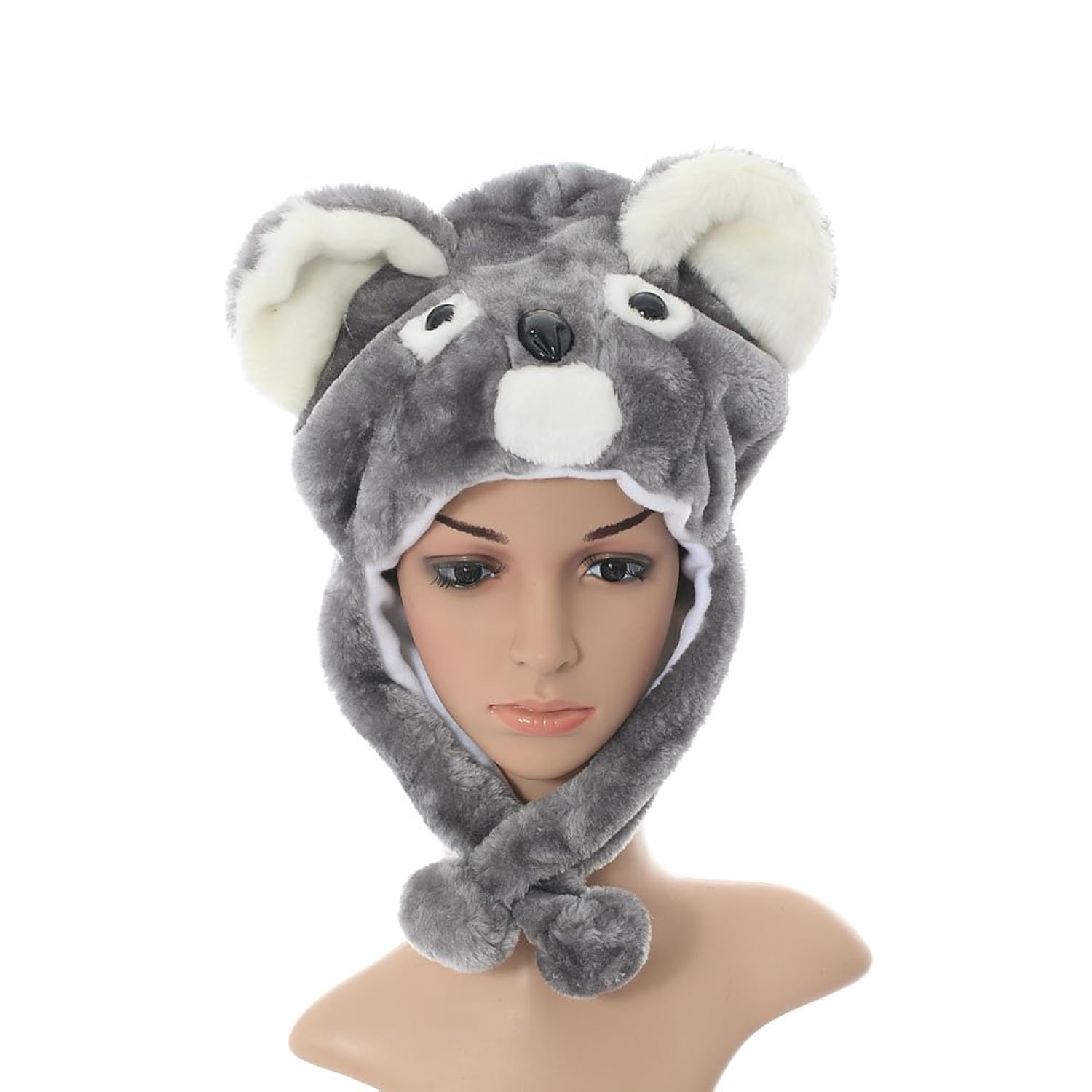 

Winter Plush Animal Short Koala Hat with Ear Flaps Christmas Gift