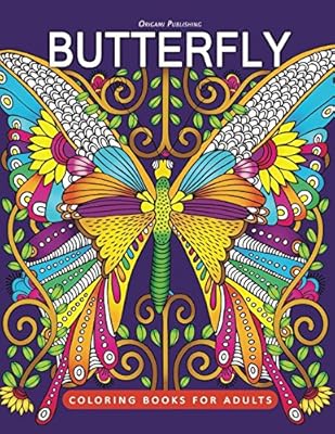 Butterfly Coloring Book: for Adults Fun, Beautiful butterfly and flower and Stress Relieving Unique Design