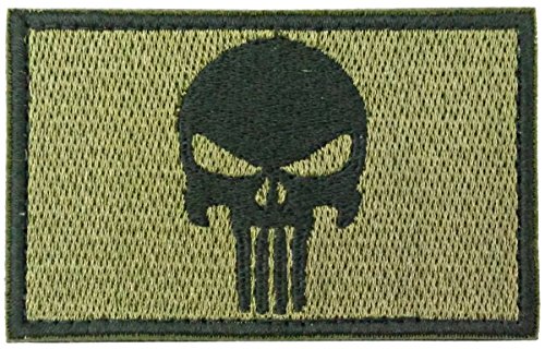 WZT Lot Military Embroidered Patche Velcro Morale Patches Cloth Fabric Badges Tactical Patche for Cap Bag Jackets (the punisher)