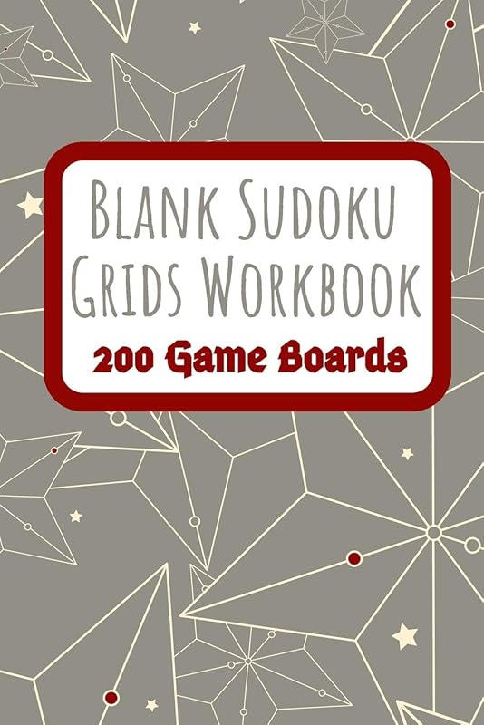 Blank Sudoku Grids Workbook 200 Game Boards: Two Blank Grids per Page Keep your Favorite Puzzles Organized with a Place to write the Puzzle Source ... red accent (Sudoku Puzzle Blank Game Boards) by Superb Sudoku Scratch Pads