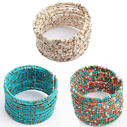 Susenstone®Women Bohemian Beads Beaded Bracelet, Chain Open Design