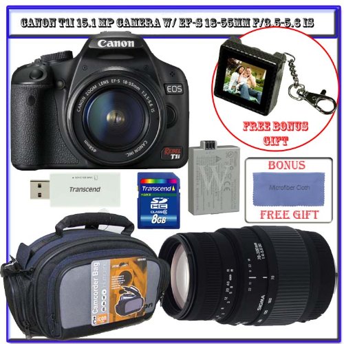 Canon EOS Rebel T1i 15.1 MP Digital SLR w/ EFS 1855mm & Sigma 70