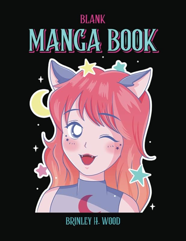 Blank Manga Book: Cute Anime Sketchbook For Drawing, Create Your Own Manga Comic With Blank White Boxes And Gray Background Paper by Brinley Heather Wood