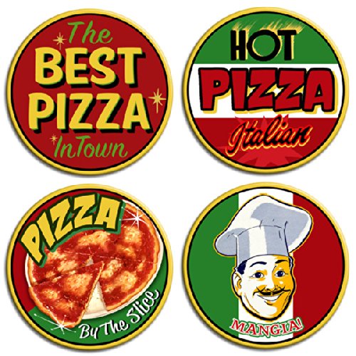 Algopix Similar Product 15 - Set of Pizza Magnets