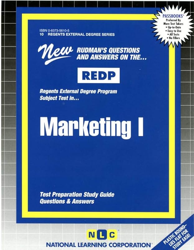 MARKETING I (Regents External Degree Program Series) (Passbooks) (Regents External Degree Series (REDP)) by National Learning Corporation