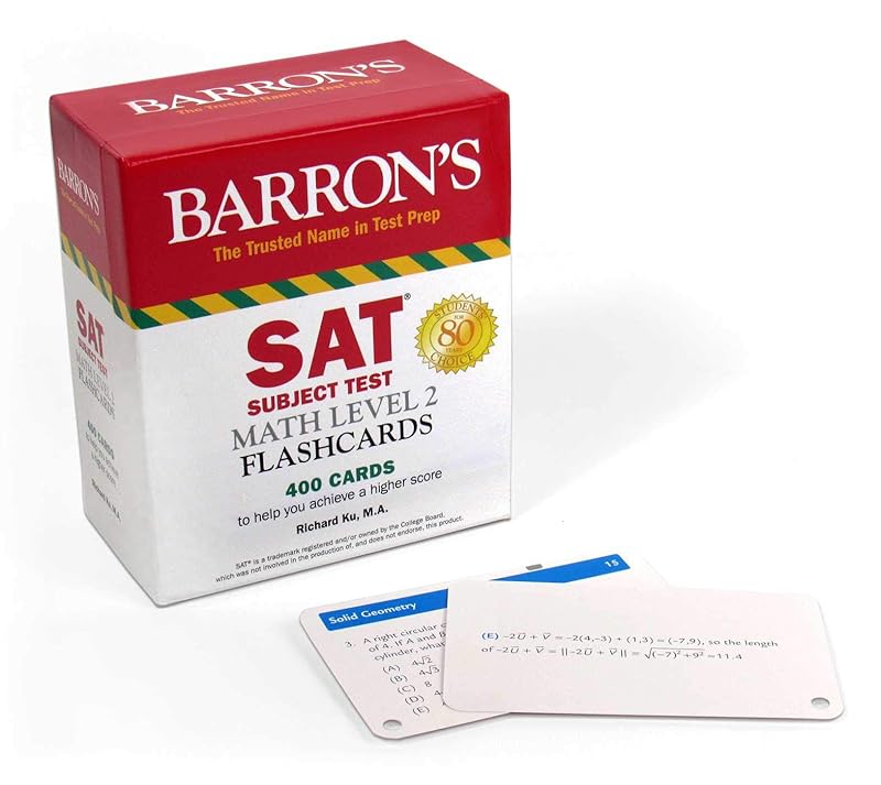 SAT Subject Test Math Level 2 Flashcards (Barron's Test Prep) by Richard Ku M.A.