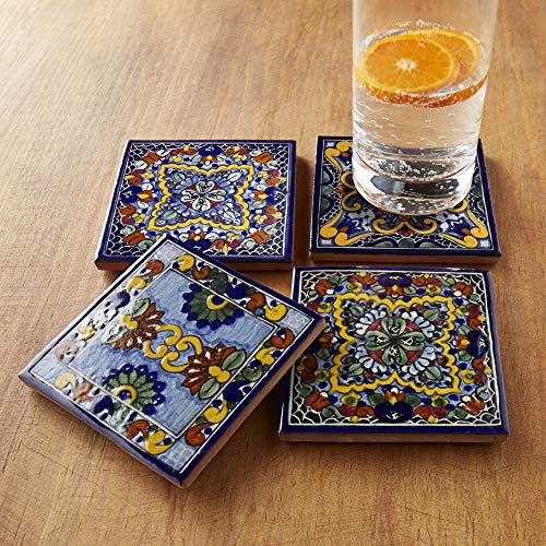 Algopix Similar Product 18 - Moroccan Midnight Hand Painted Tile