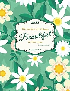 Christian Planner 2022: Weekly and Monthly Faith Focused Design includes Inspiring Bible Verses and Blank Lined sections for Appointments, Monthly Reflections, Prayers, and Planning by Good Vibes Gals