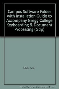 Gregg College Keyboarding & Document Processing Gdp Campus Software Folder W/ Installation Guide