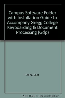 Gregg College Keyboarding & Document Processing Gdp Campus Software Folder W/ Installation Guide