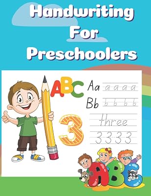 handwriting for preschoolers: alphabets handwriting/trace lines/practice writing/practice numbers for pre k /kindergarten/counting ,coloring animals