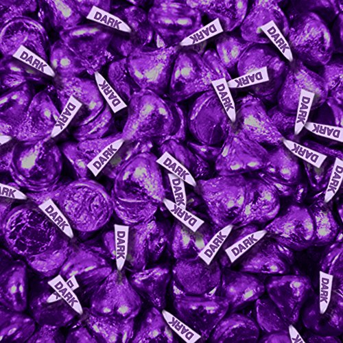 Bulk Chocolate HERSHEY'S KISSES Purple Foil Dark Chocolate 4 lb
