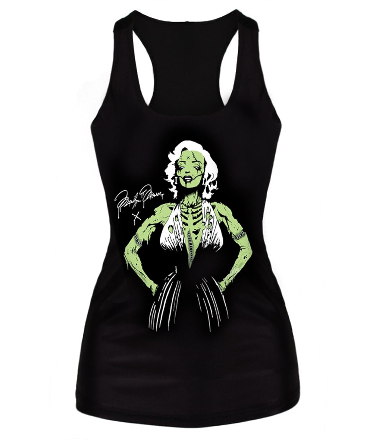 

Ninimour- Fashion Digital Print Gothic Steampunk Tank Top (dark Marilyn Monroe)