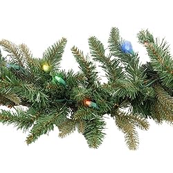 christmas garland for mantle 6ft Battery Operated LED Lighting Multi/clr