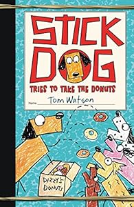 Stick dog tries to take the donuts.