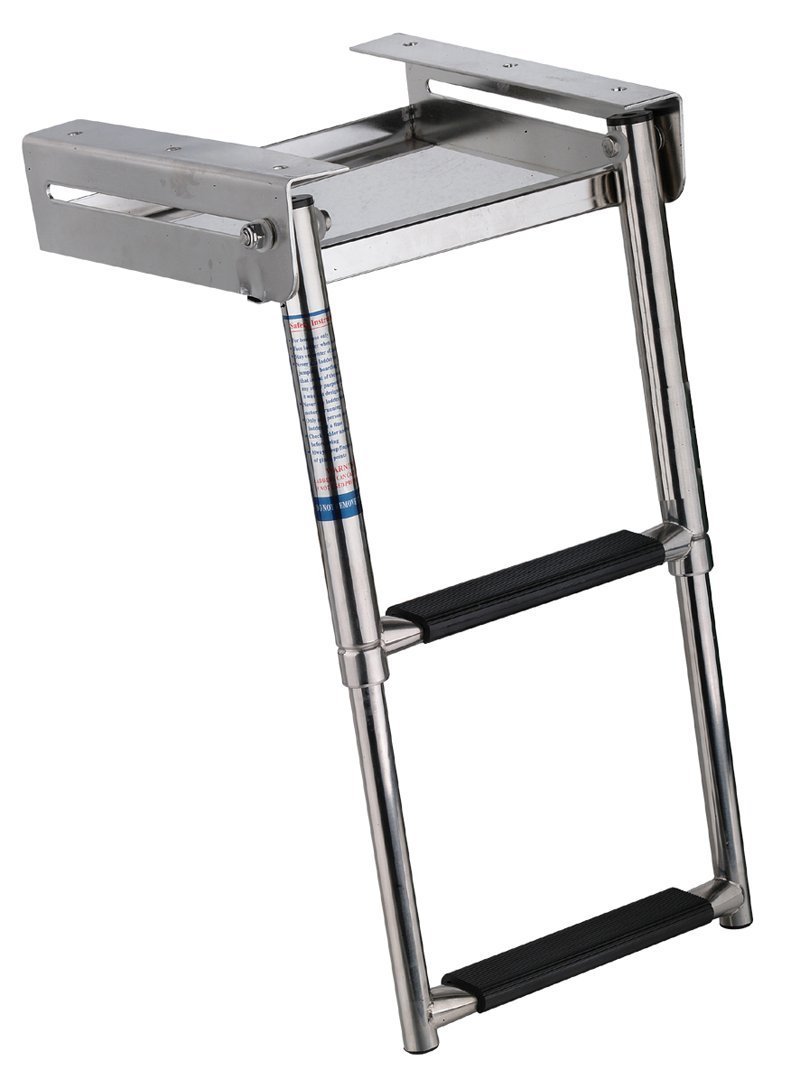

Amarine-made 2-step Under Platform Slide Mount Boat Boarding Ladder, Telescoping, Stainless Steel