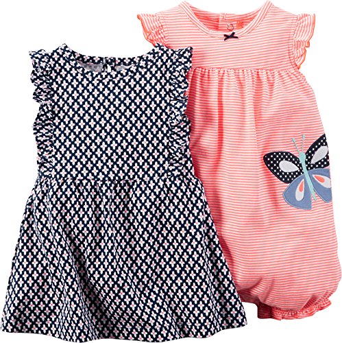 Carters Girls NB-24 Months 2-Piece Dress & Romper Set