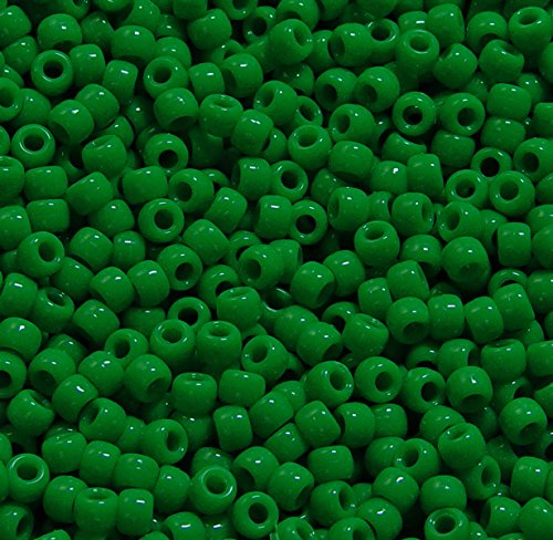 

JOLLY STORE Crafts Neon Green Pony Beads 9x6mm 500pc