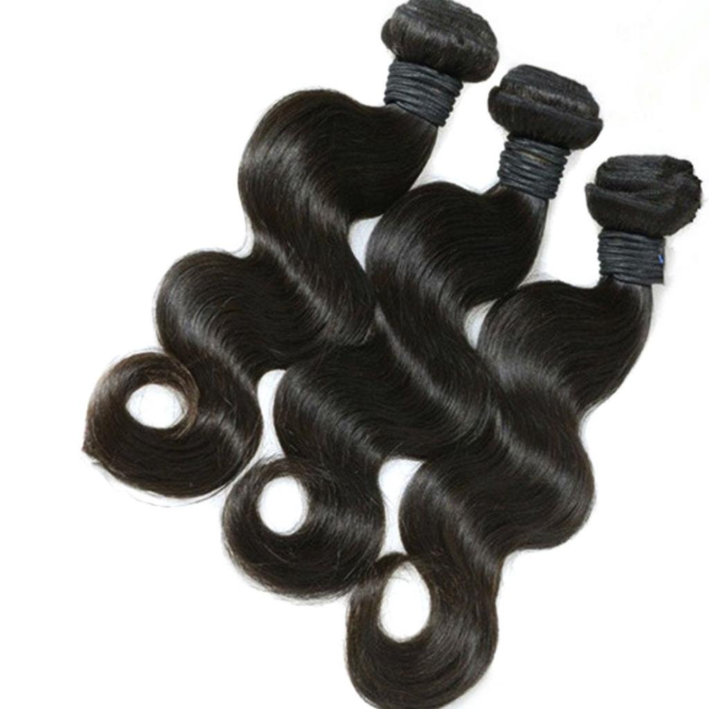 

Vedar Beauty Women's Grade 6AAAAAAA Virgin Peruvian Body Wave Human Hair Extensions 2Pcs/Lot Nantural Black