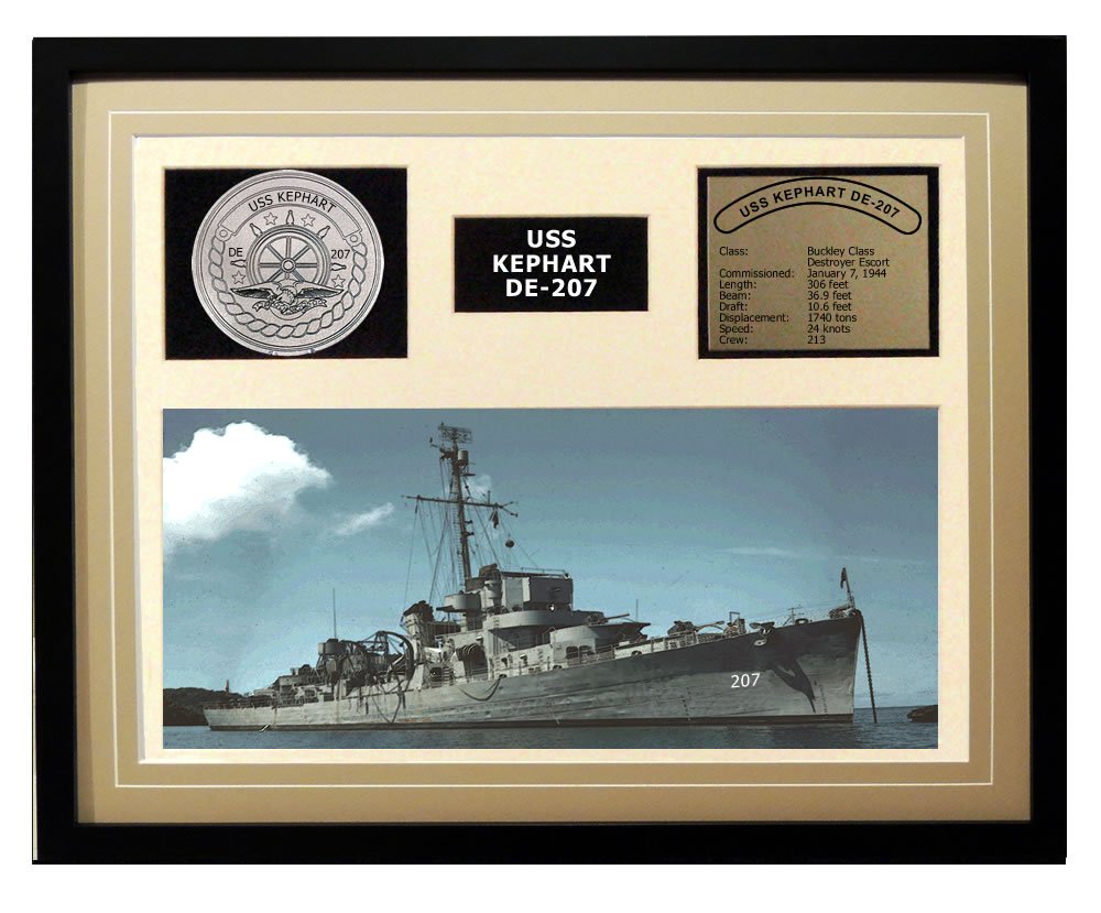 

Navy Emporium USS Kephart DE 207 Framed Navy Ship Display