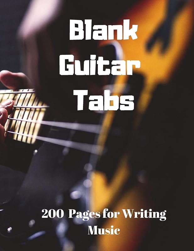 Blank Guitar Tabs: 200 Pages of Guitar Tabs with Six 6-line Staves and 7 blank Chord diagrams per page. Write Your Own Music. Music Composition, Guitar Tabs 8.5x11 by Starr Lane Publishing