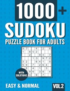 Sudoku Puzzle Book for Adults: 1000+ Easy and Normal Sudoku Puzzles with Solutions - Vol. 2