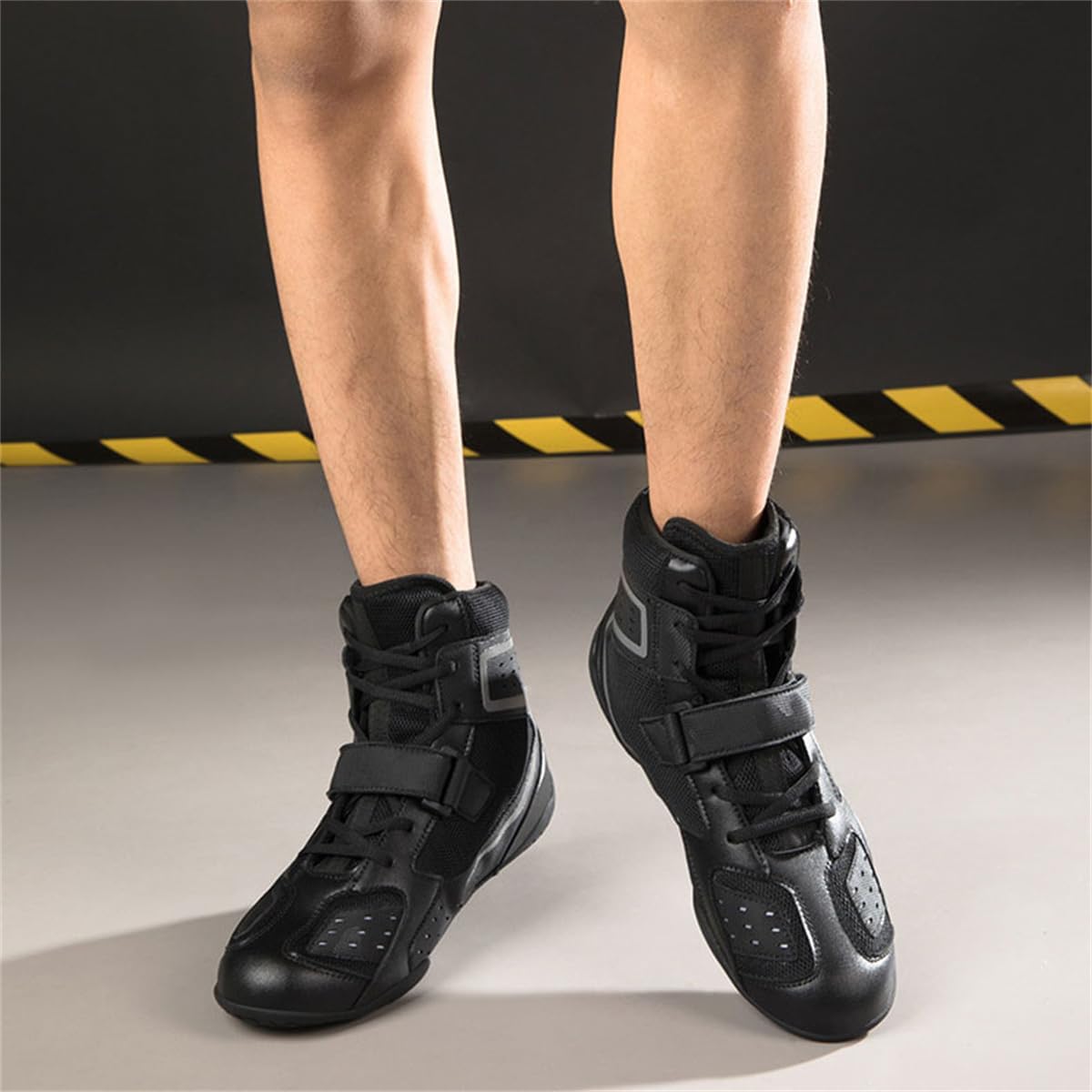 Men's Boxing Shoes High Top Squat Kickboxing Shoes Lightweight Wrestling Boots Sparring Unisex's Competition Footwear_vogvips.com