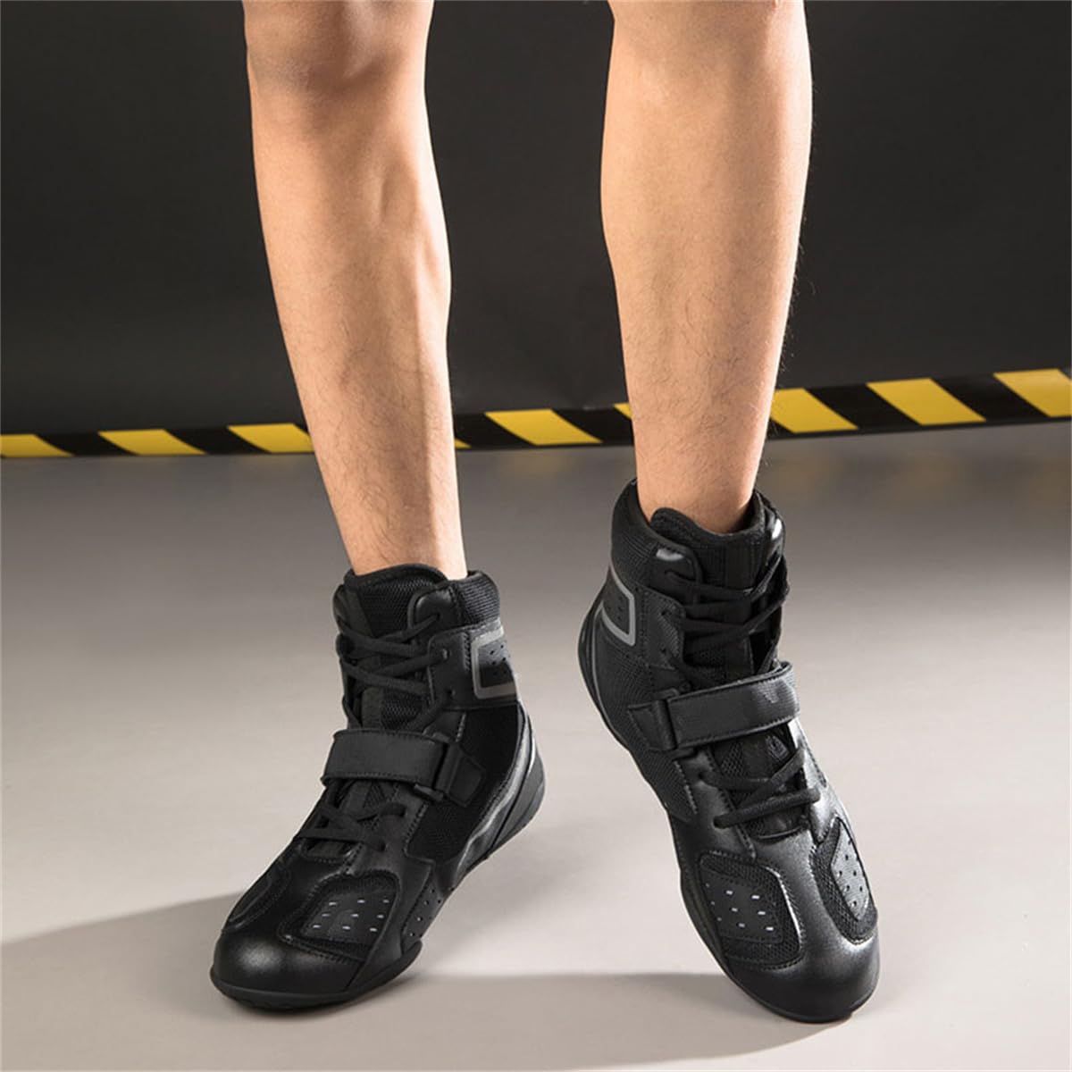 Men's Boxing Shoes High Top Squat Kickboxing Shoes Lightweight Wrestling Boots Sparring Unisex's Competition Footwear_vogvips.com