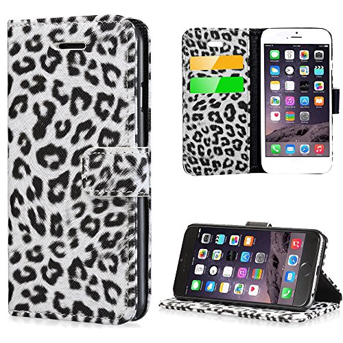 iPhone 6 Case, Pasonomi® LEOPARD Leather Wallet Flip Cover Stand Case for Apple iPhone 6 4.7 inch (4.7