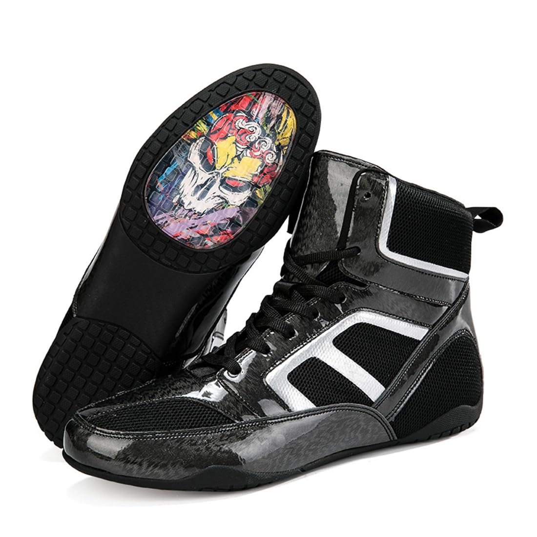Sneakers For Women Girl, High Top Boxing Shoes Lightweight Breathable Bodybuilding Sport Trainers For Weightlifting Wrestling_vogvips.com