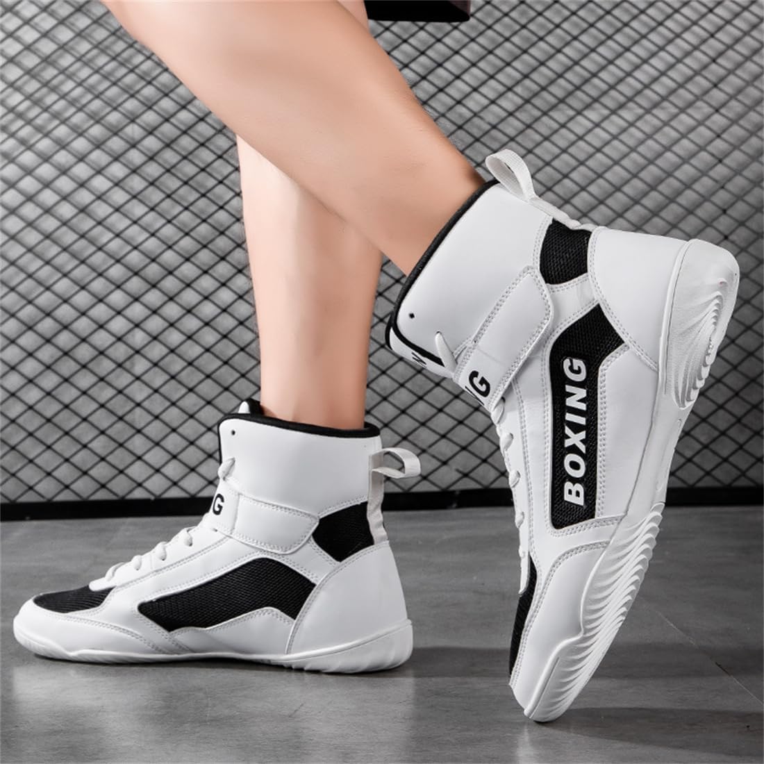 Unisex Wrestling Boxing Sneakers, Youth Bodybuilding Kickboxing Fitness Shoes Lightweight Cross-Trainer Sneakers For Men And Women_vogvips.com