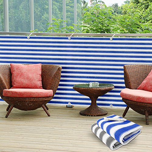 Balkon Sichtschutz UV-Schutz | 90x500cm | wetterbeständiges und pflegeleichtes HDPE-Spezialgewebe | verschiedene Farben