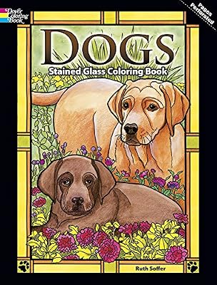 Dogs Stained Glass Coloring Book