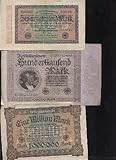 Notgeld / Gutschein, Reichsbanknote 02/1923, 6 x 20000 Mark + 5 x 100000 Mark + 1 Millionen Mark - unbekannt