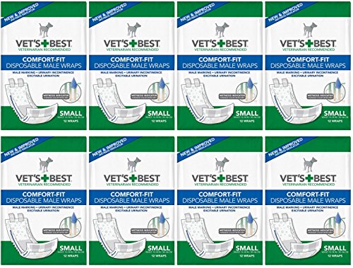 Veterinarian's Best Comfort-fit 12 Count Disposable Male Wrap, Small by Vet's Best