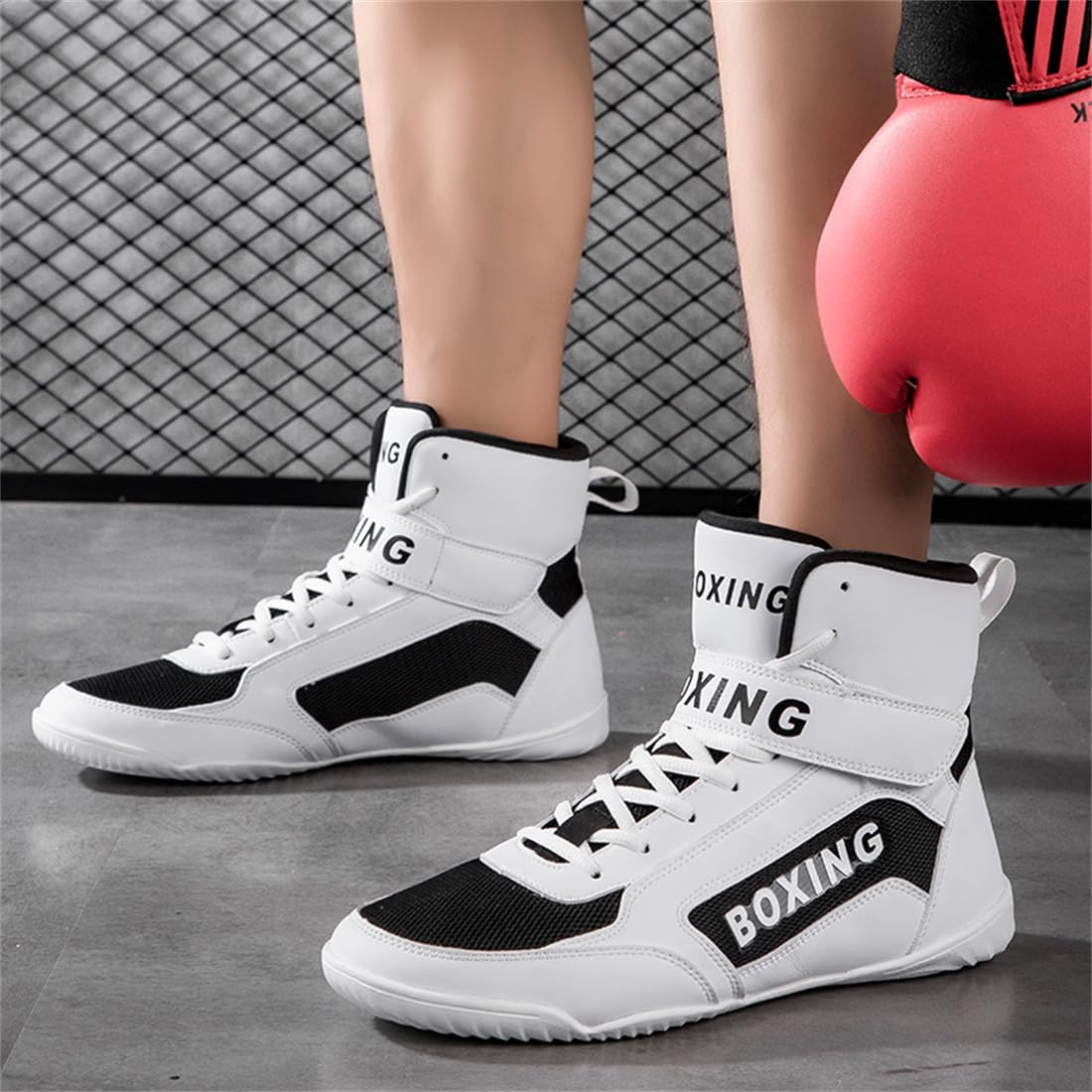Unisex Wrestling Boxing Sneakers, Youth Bodybuilding Kickboxing Fitness Shoes Lightweight Cross-Trainer Sneakers For Men And Women_vogvips.com
