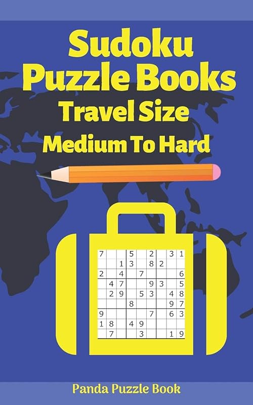 Sudoku Puzzle Books Travel Size Medium To Hard: Travel Activity Book For Adults Large Print by Panda Puzzle Book