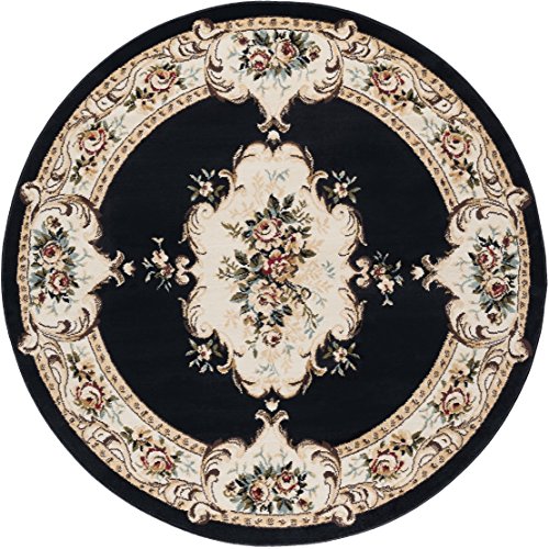 Algopix Similar Product 4 - Angeline Traditional Floral Black