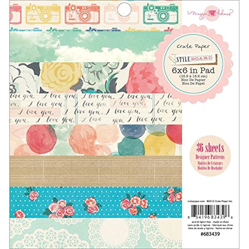 Crate Paper 36-Sheet Maggie Holmes Style Board Paper Pad, 6 by 6-Inch