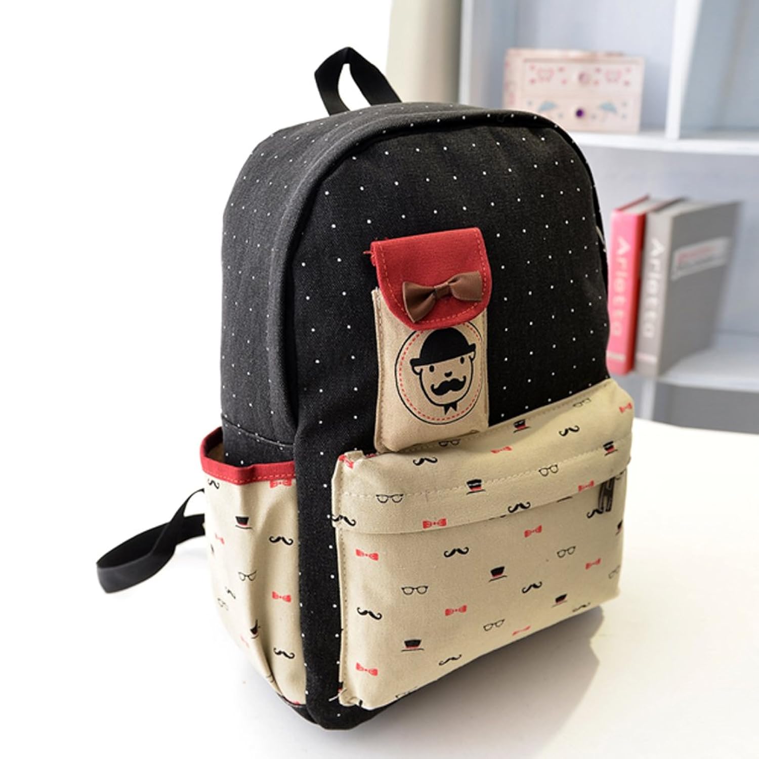 

Shengxilu Canvas Women Men Backpack Rucksack Satchel Shoulder Travel Gym Bag Schoolbag