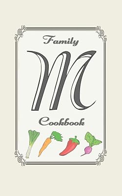 Family Cookbook: Monogram initial M - Blank cookbooks to write in