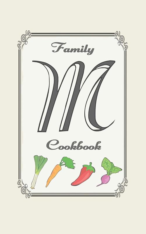 Family Cookbook: Monogram initial M - Blank cookbooks to write in by Wanderlust Chef