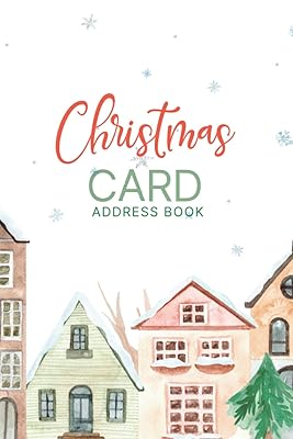 Christmas Card Address Book: Record Book and Tracker For Holiday Greeting Cards - Snowy City Watercolor Design (Beautiful Christmas Card Address Books)