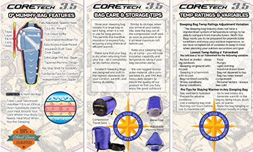 Northstar Tactical Coretech Mummy, Multi Layer Core Sleeping Bag, with Camping Compression Stuff Storage Bag - Image 4