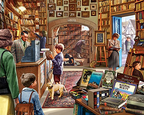 White Mountain Puzzles Cozy Book shop - 300 Piece Jigsaw Puzzle