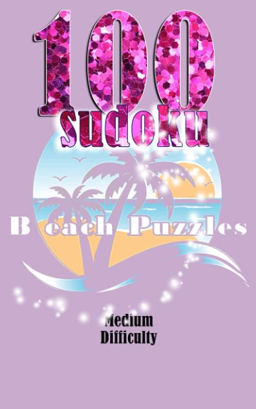 Medium Sudoku Puzzles: 2 per page one sided with solutions (Beach Puzzles) by David James